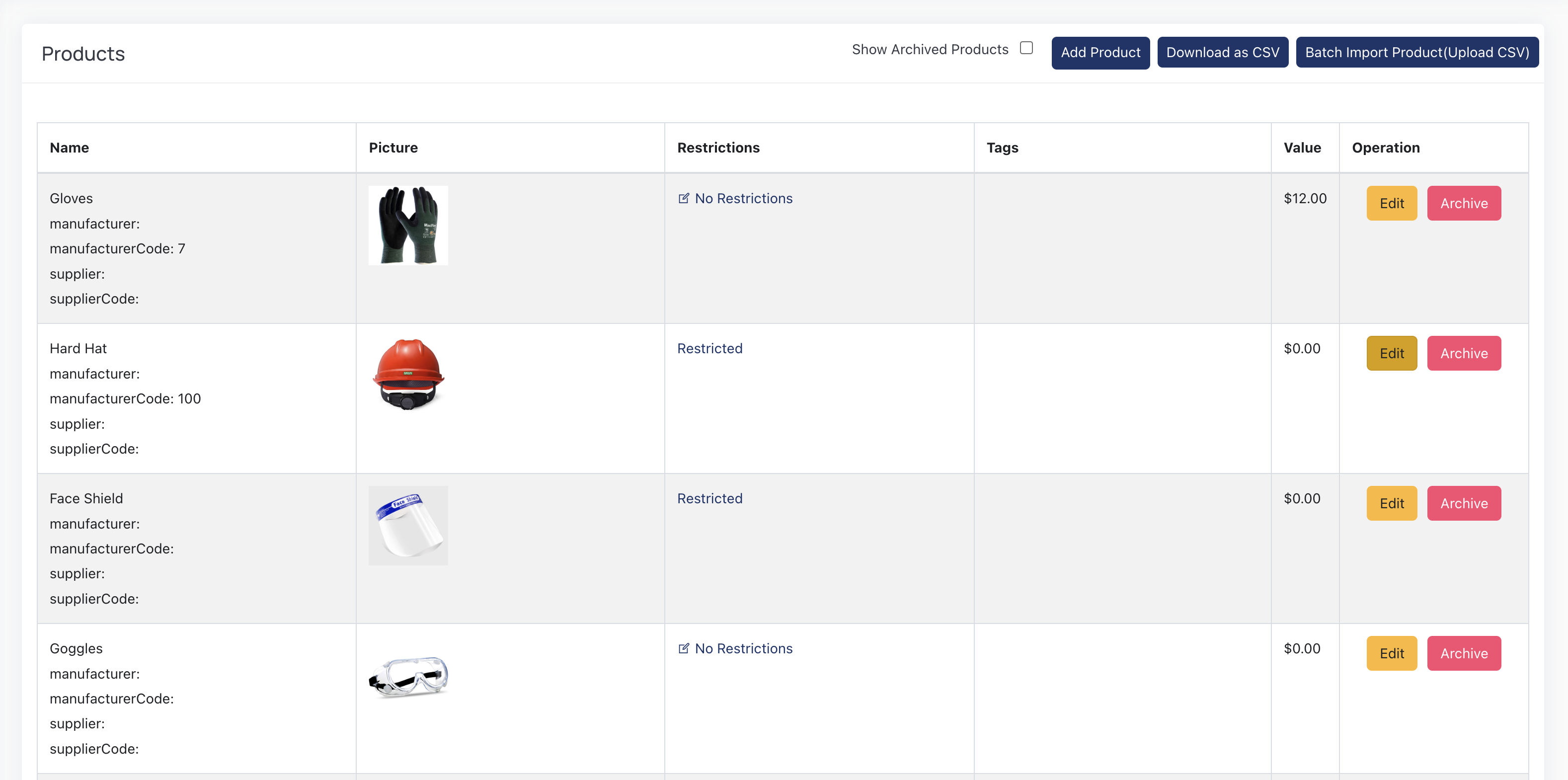 products